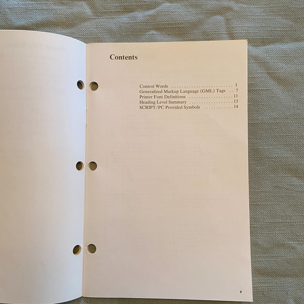 IBM Software Script/PC Book 1 2 3 1st Edition 1984 How To Quick Reference Manual