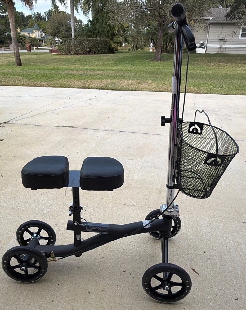 Roscoe Knee Scooter with Basket - Black (ROS-KSB)