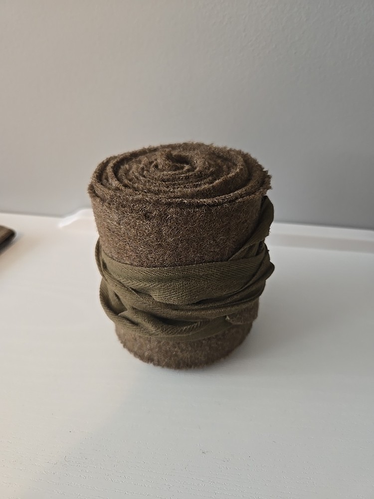 WW1 US Side Cap Hat Wool & Wrappings Military Cup And Patch.