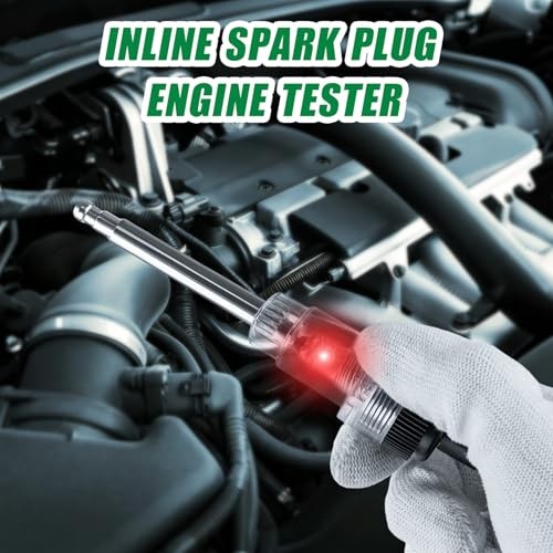 2PCS Spark Plug Tester, Inline Spark Tester, Ignition Coil Tester Tool for