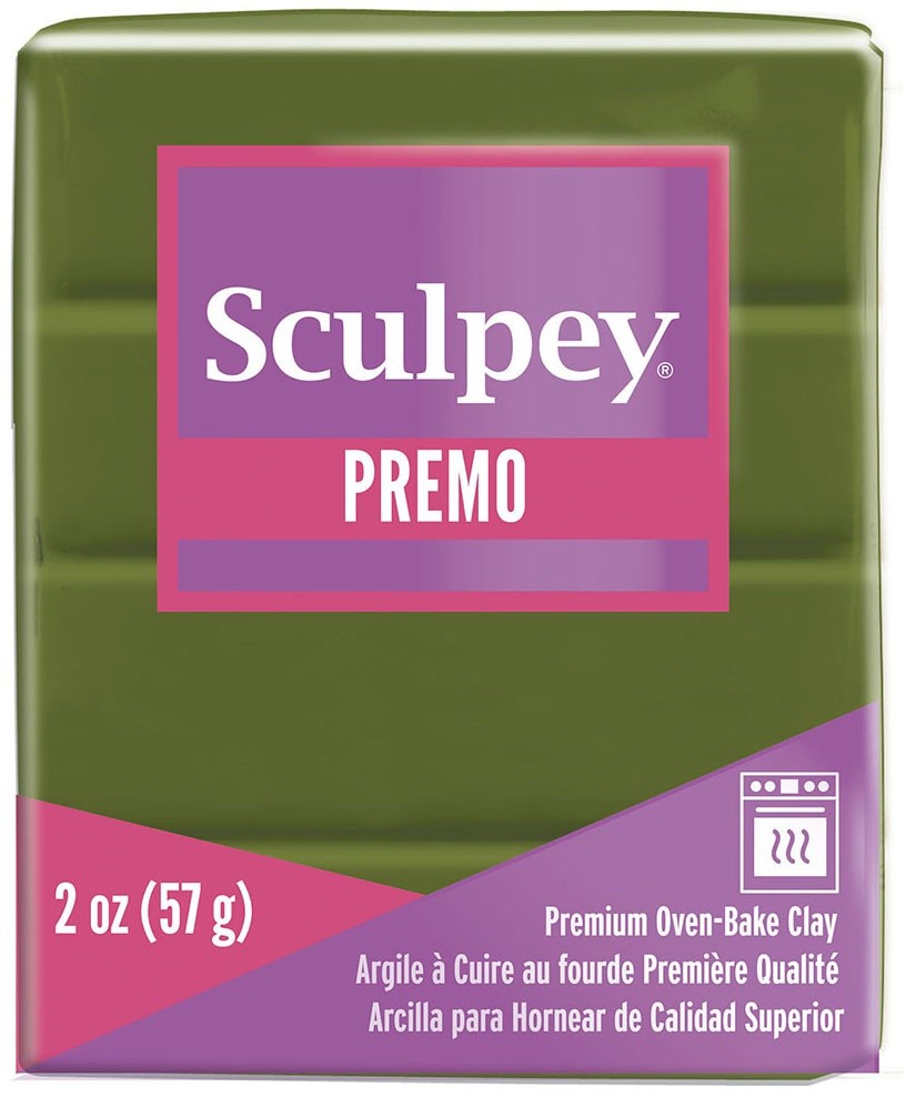 Sculpey Premo Polymer Clay 2oz-Spanish Olive