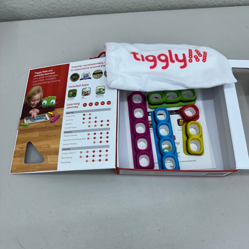 Tiggly Math Ages 3-7 Words Ages 4-8 Shapes Ages 2-5 Interactive Learning Bundle