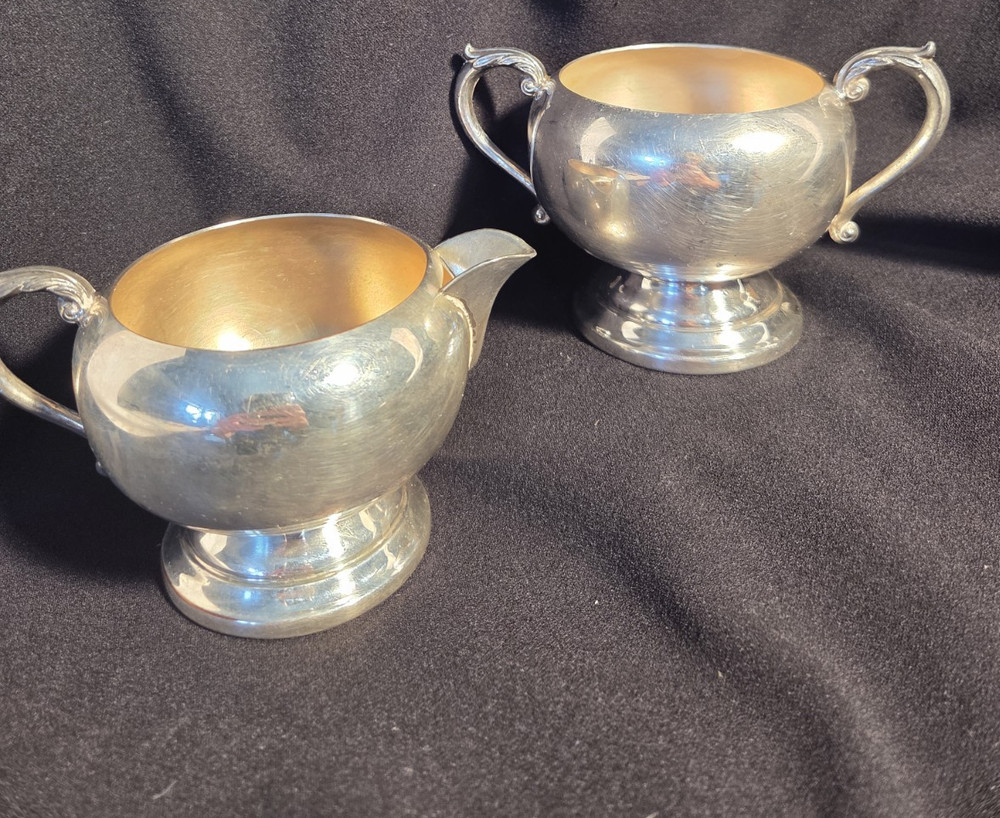 Guildcraft Silversmiths Creamer & Open Sugar