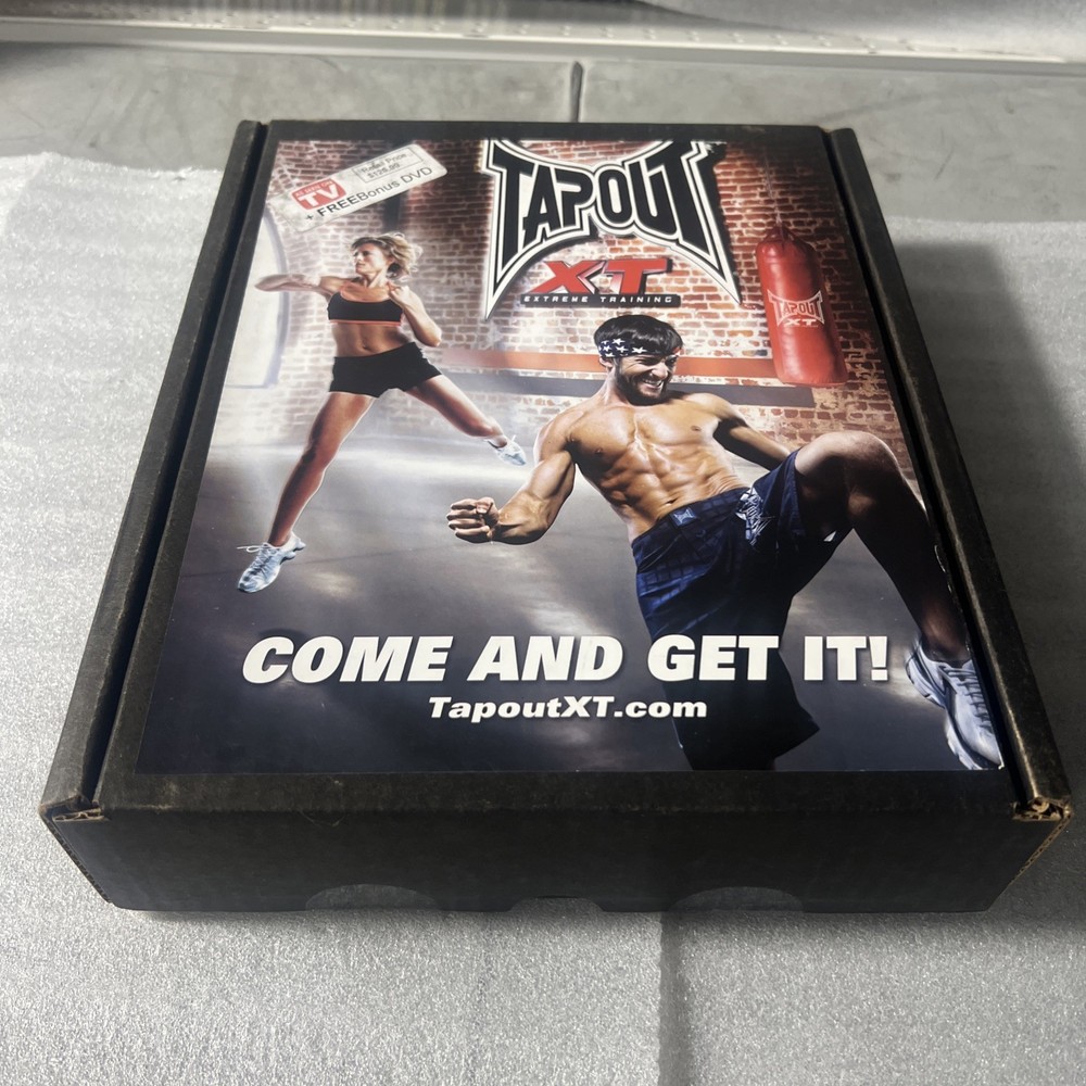 Tapout XT Exercise Program 7 DVD Set, Towel, Stretch Bands Etc Kit NOB New