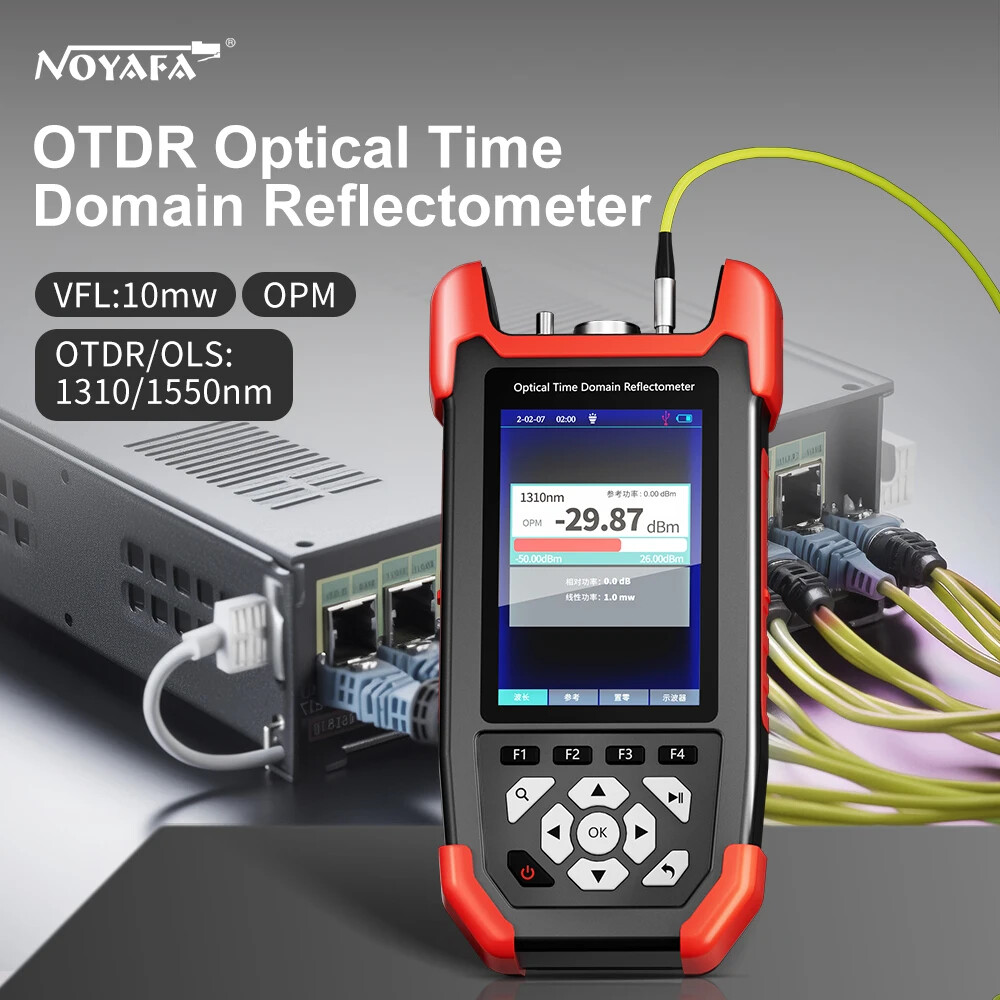 Fiber Optic Reflectometer Handheld OTDR Tester Time Domain Reflectometer 24/22dB