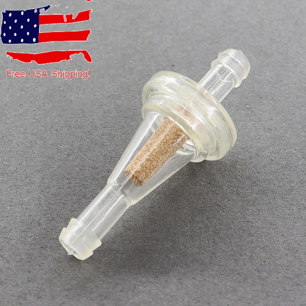10x Universal Motorcycle Mini Engine Inline Carb Visual Fuel Filter 1/4" Line
