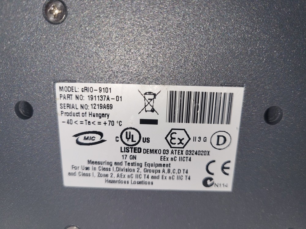 National Instruments NI CRIO-9004 CompactRIO Real-Time Controller