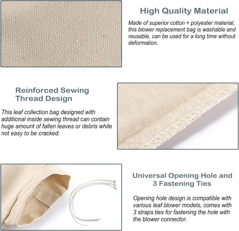 Universal Leaf Vacuum Blower Bag Bottom Debris Dump Bag, Compatible with Leaf...