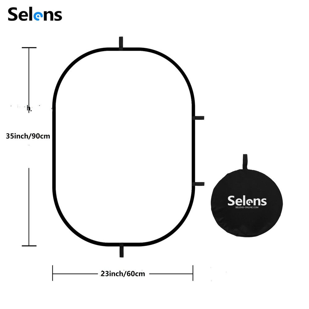 23.6x35.4in/60x90cm Oval Light Reflector Diffuser, Collapsible Soft Light Dif...