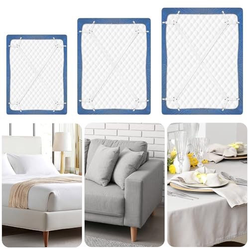 Bed Sheet Holder Straps Adjustable Sheet Fasteners Clips Keep Bedding 2 White