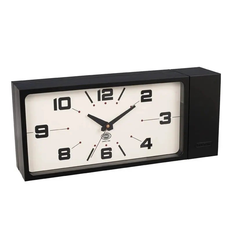 Dulton Double Face Wall Clock H21-0362BK Black Rectangle Magnet Type Japan