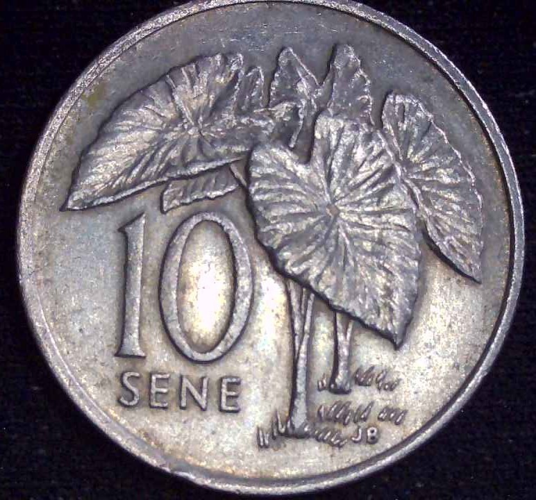 1974 Samoa 10 Sene