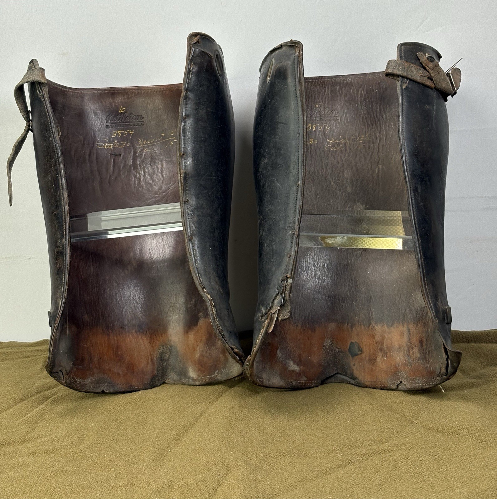 WWI Era Leather Riding Leggings Gaiters – Nettleton Syracuse NY Officer