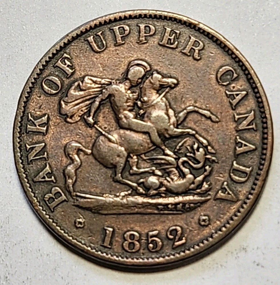 1852 Upper Canada Half Penny 1120