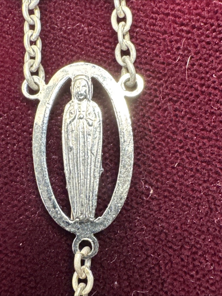 Vintage rosary with White beads In Graduation Cap 1967