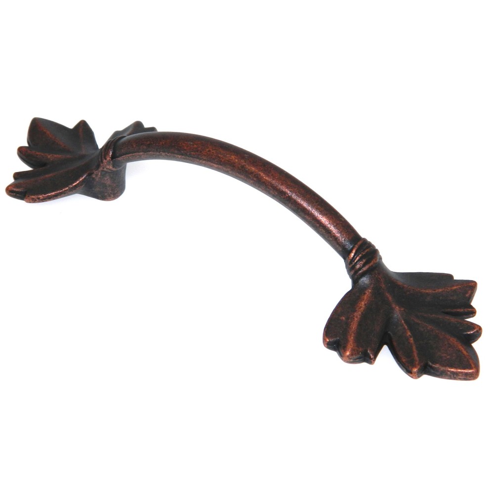 Amerock Nature's Splendor Rustic Bronze 3"cc Leaf Cabinet Handle Pull BP4451RBZ