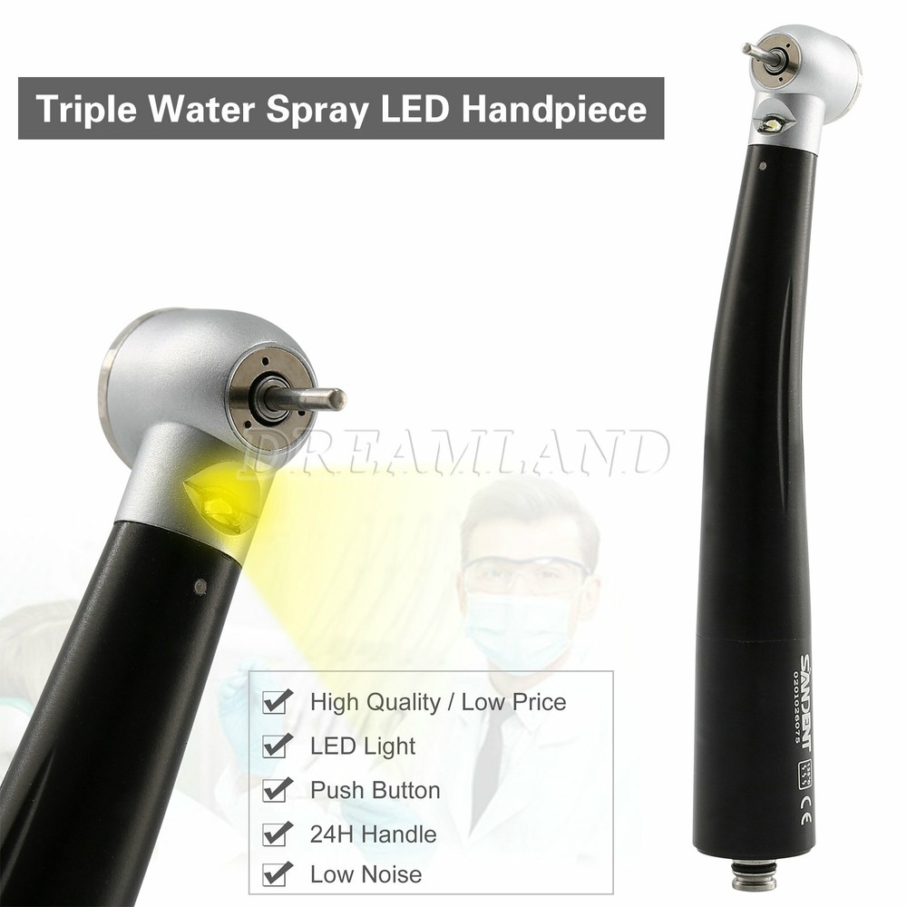 NSK Style Dental LED E-generator High Speed Handpiece / 4 Hole Quick Coupler
