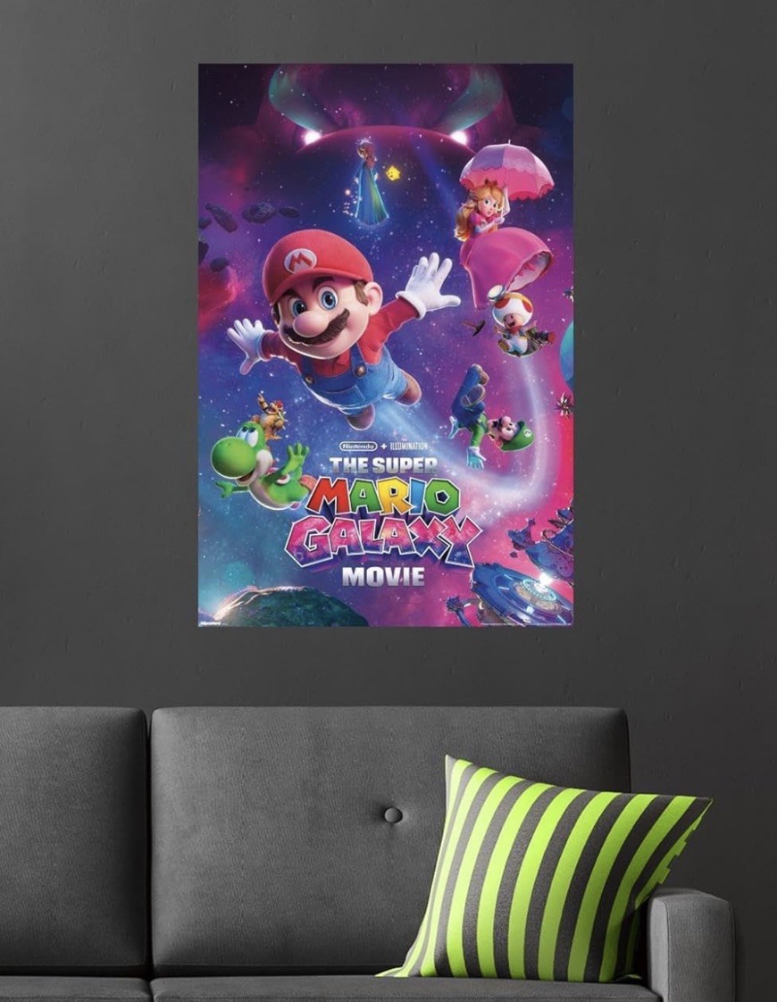 Nintendo 2026 The Super Mario Galaxy Movie Poster 34” X 22.4” Premium Unframed