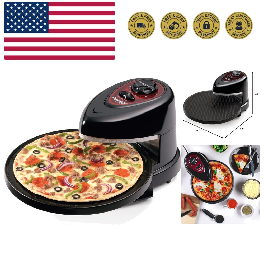 03430 Pizzazz Plus Rotating Oven, Black
