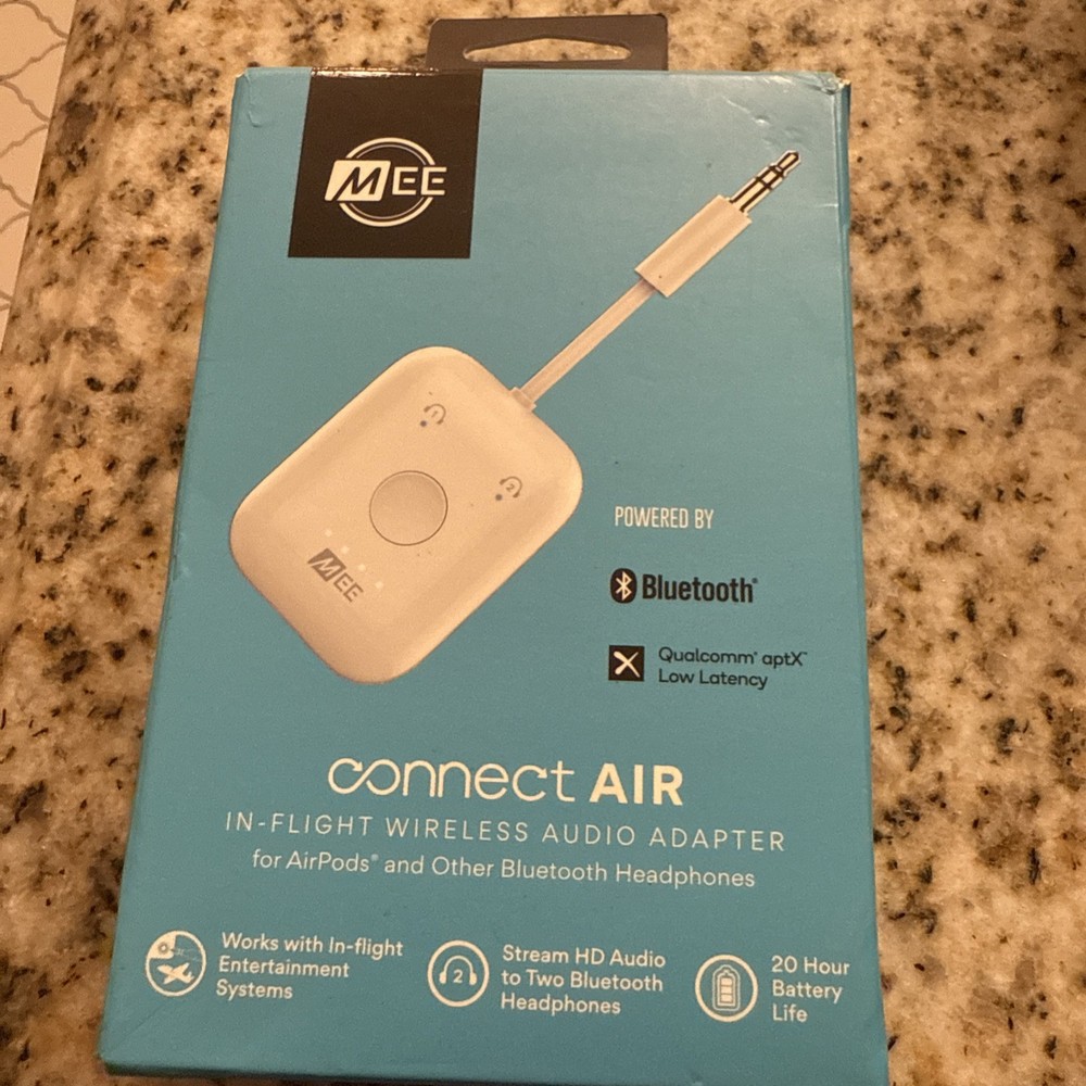 NEW MEE audio Connect Air in-Flight Bluetooth Wireless Audio Transmitter Adapter