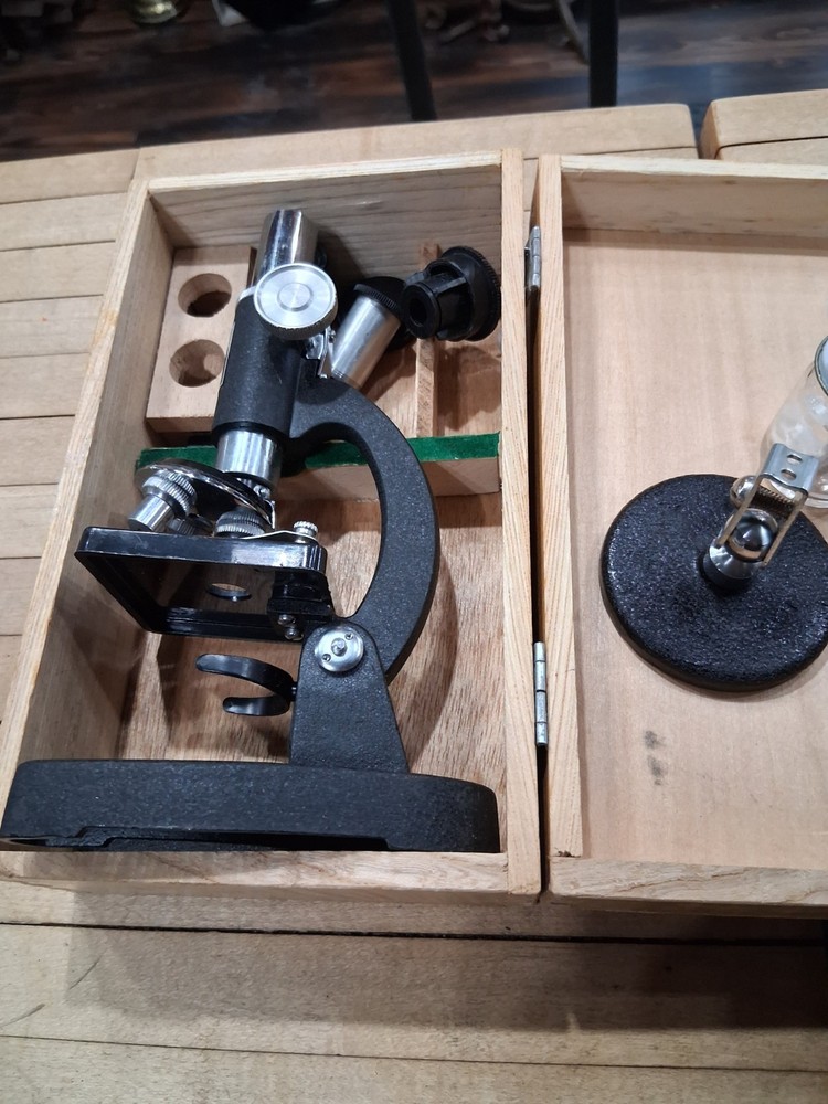 Vintage Gilbert Microscope and Lab Set With Case