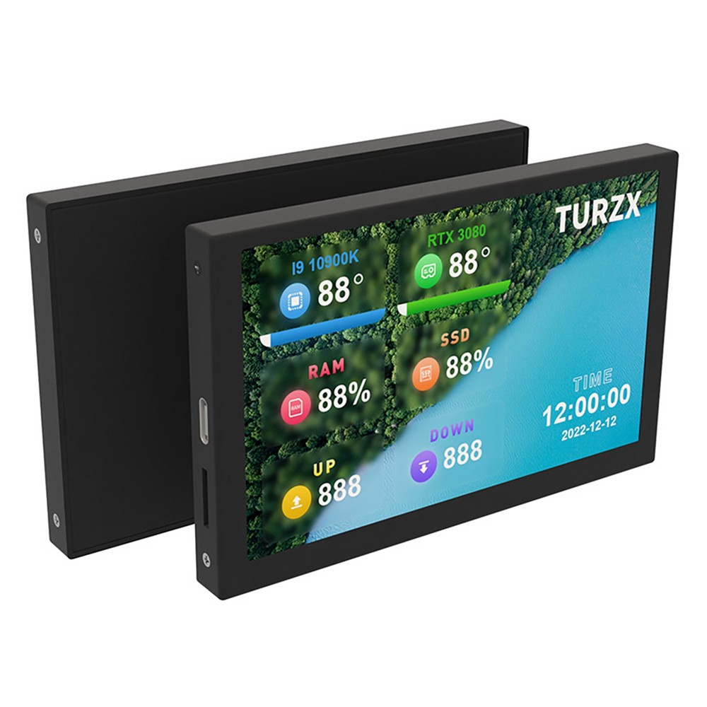 Black 5" IPS USB Computer Secondary Screen CPU GPU RAM HDD PC Data Monitor Panel