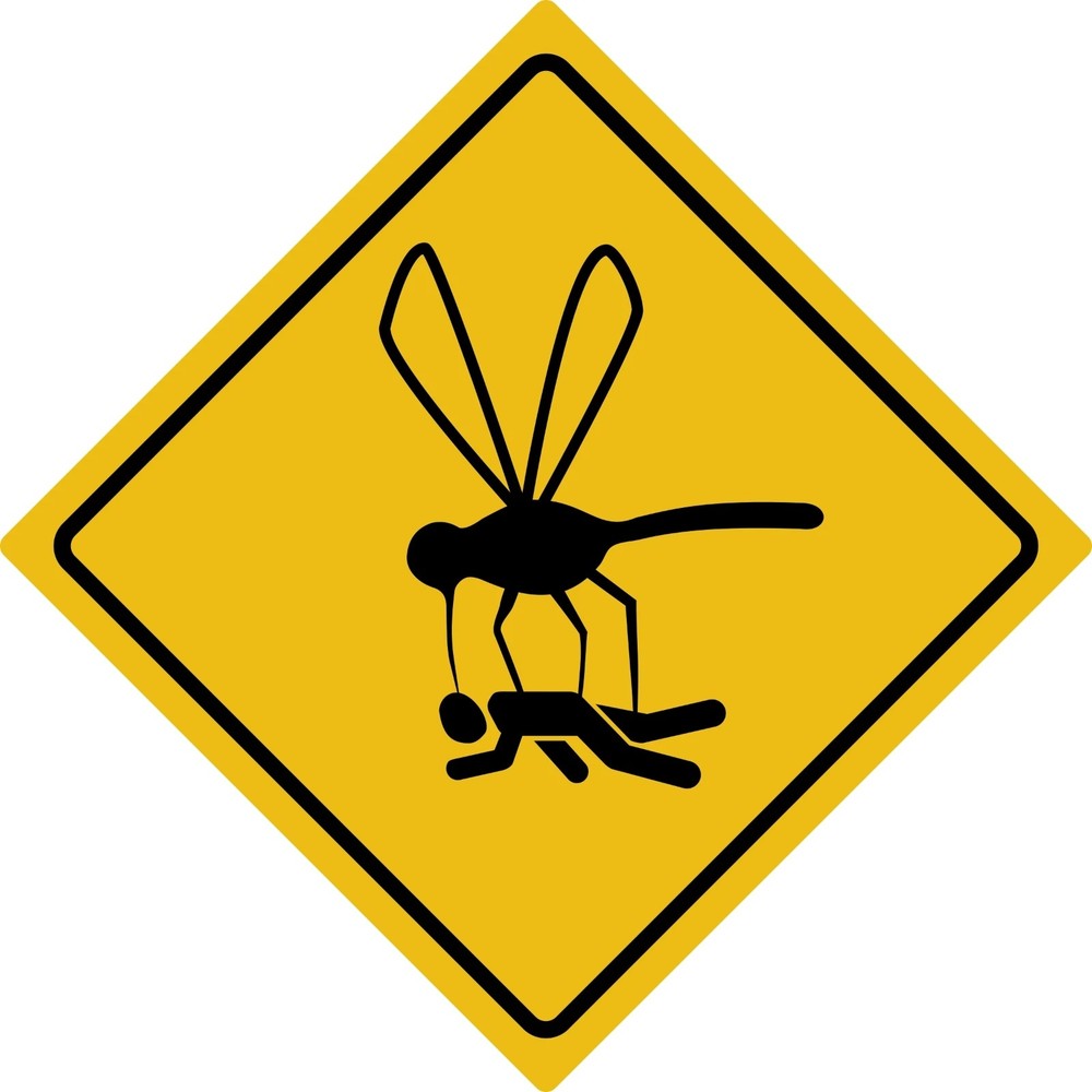 Mosquito warning Sticker Decal XV