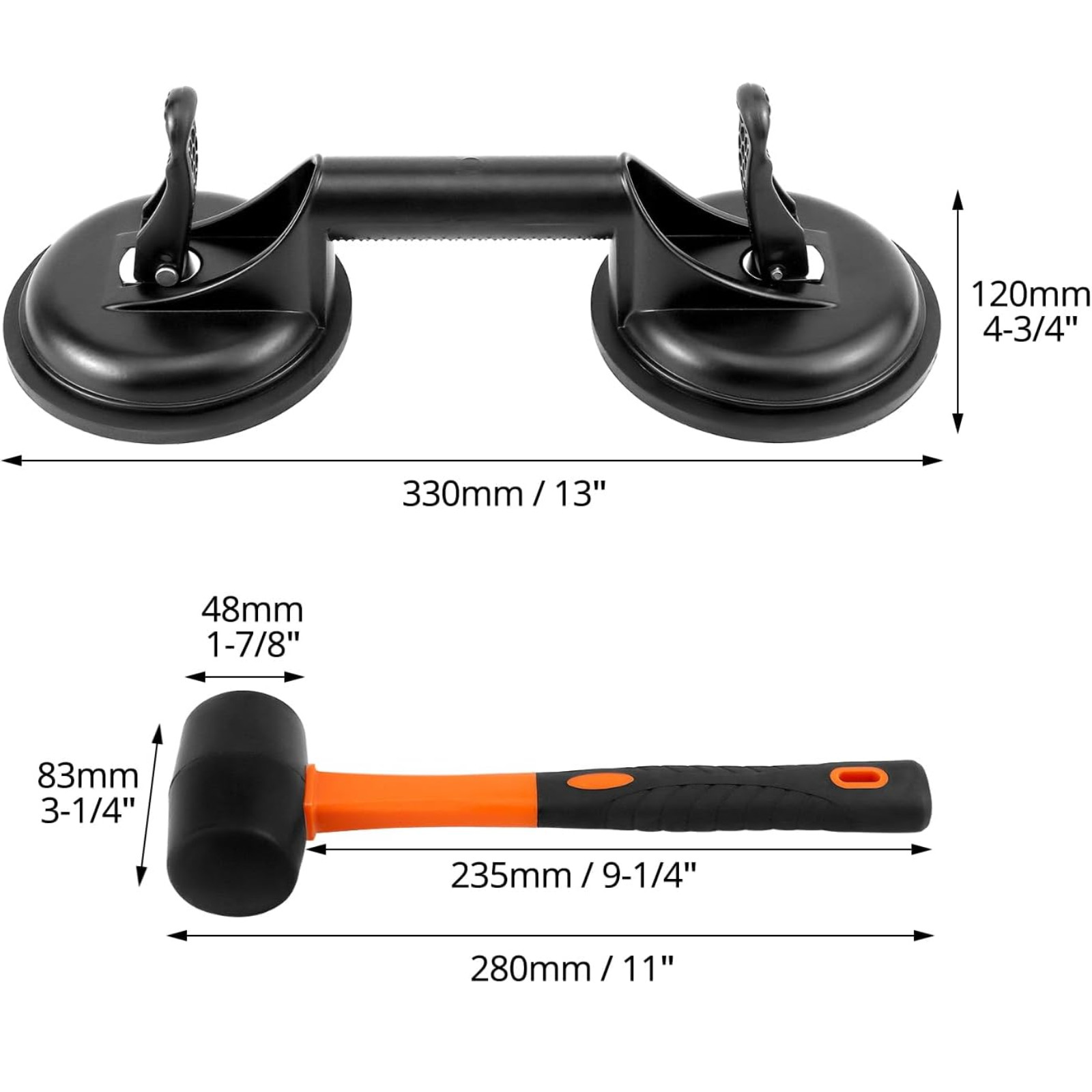 Floor Gap Fixer Tool for Laminate Floor Gap Repair with 11.8 Inch Plastic Mallet