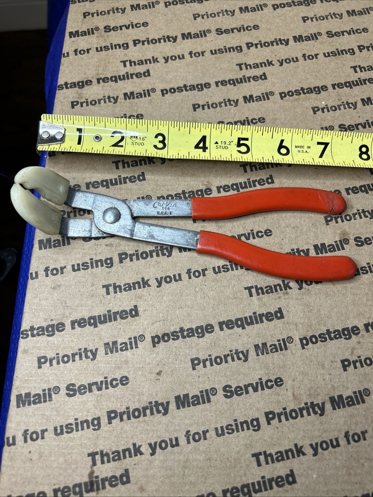 Cal-Van Tools 143 Spark Plug Boot Wire Pliers Nice Red Handle U.S.A.