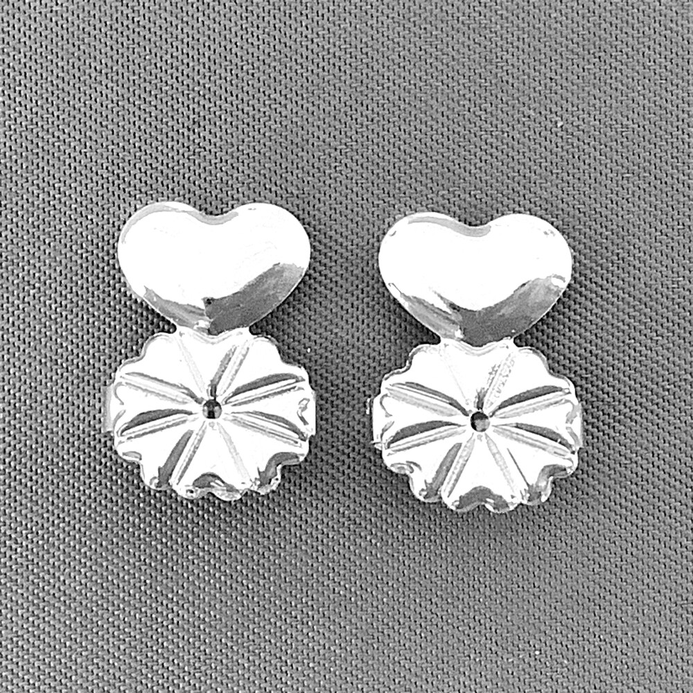 Post Earring Backs 14x10mm Hypoallergenic Silver Plated Copper Q2 Pair Per Pkg