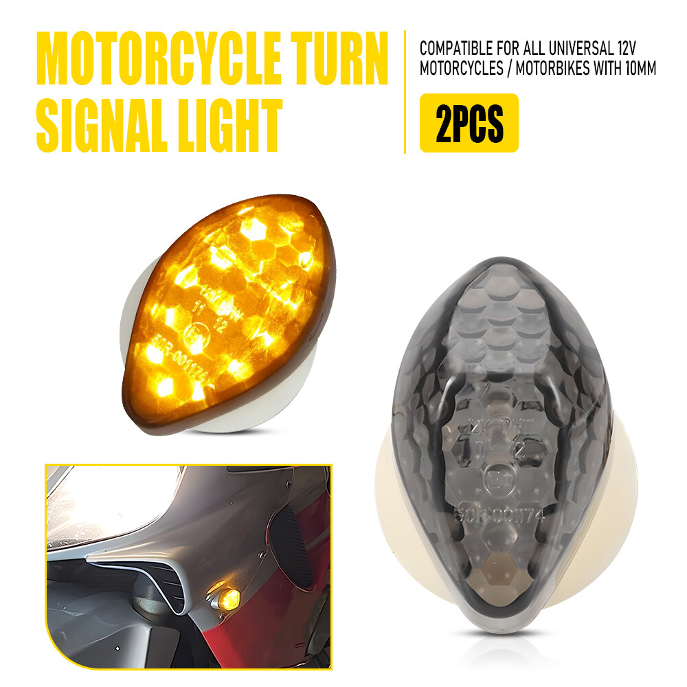 LED Flush Mount Front Turn Signal Blinker Amber For Honda CBR600RR CBR600F4/F4i