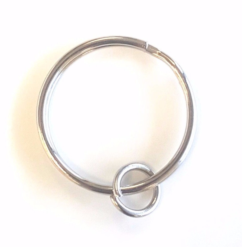 Key Ring 1" W. Split Loop Key Ring Holder Silver (Pack,25-50-100) SILVER