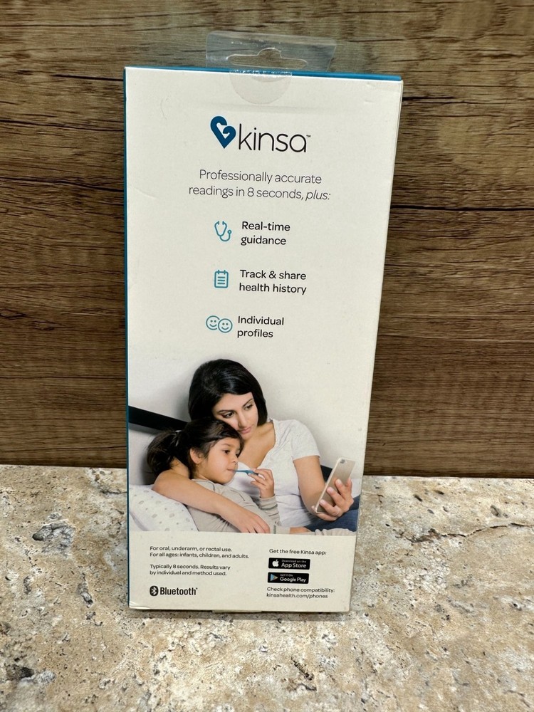 Kinsa QuickCare Bluetooth Digital Thermometer FDA Cleared Model KSA-110