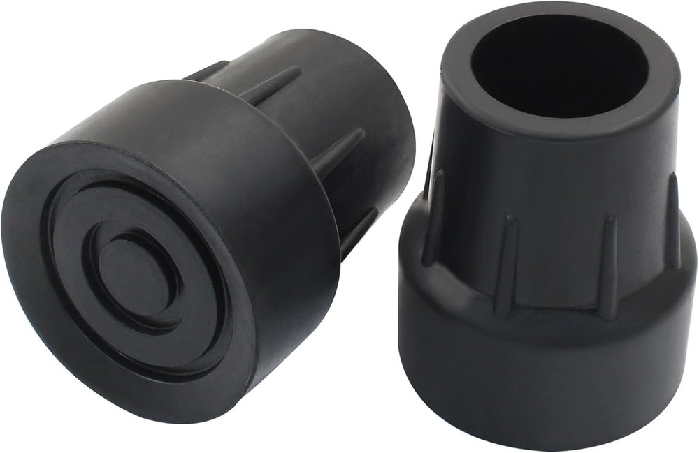 Carex Black Cane Tips 1" 2ct