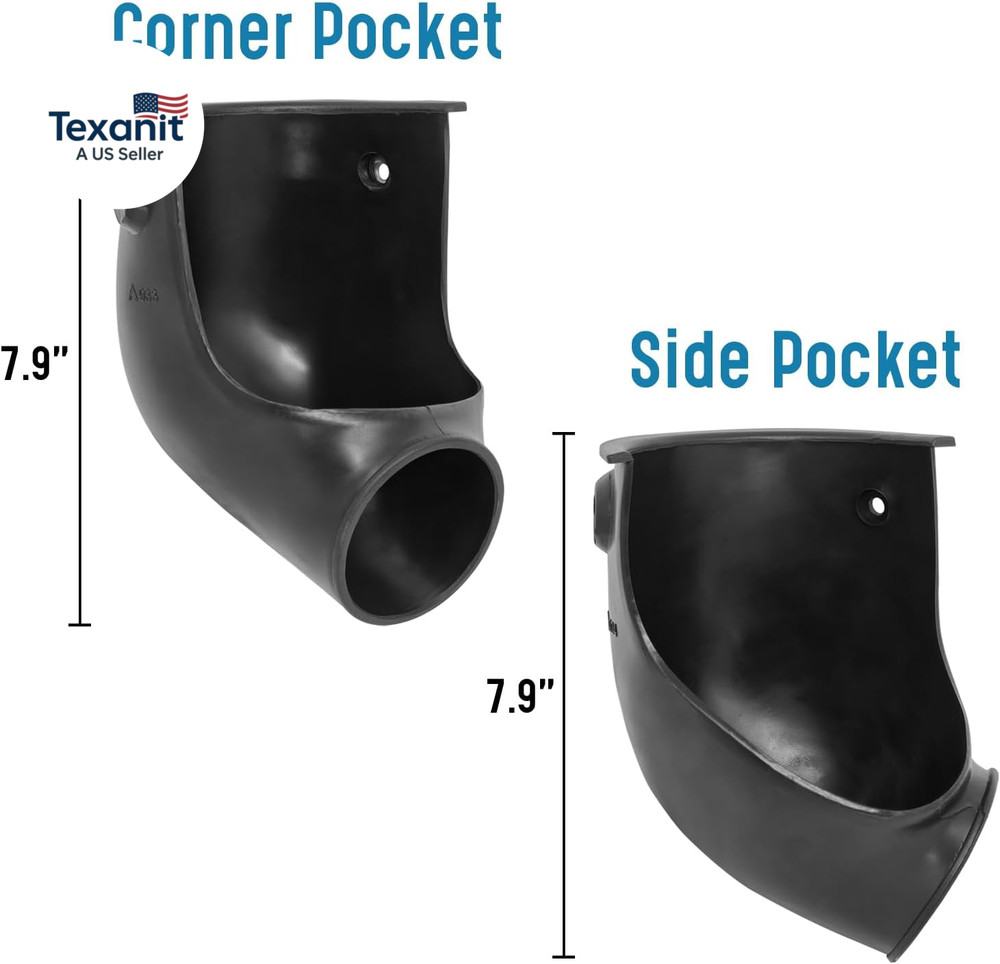 Pool Table Pockets Replacement Pockets for Billiard Table Set of 6