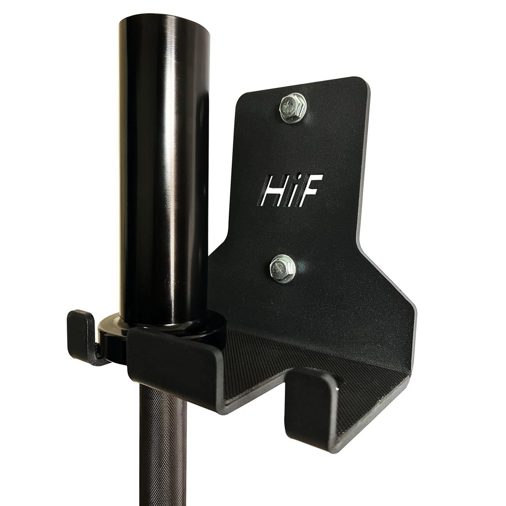 HIFLAME Double Barbell Storage Wall Mounted Rack, BLACK
