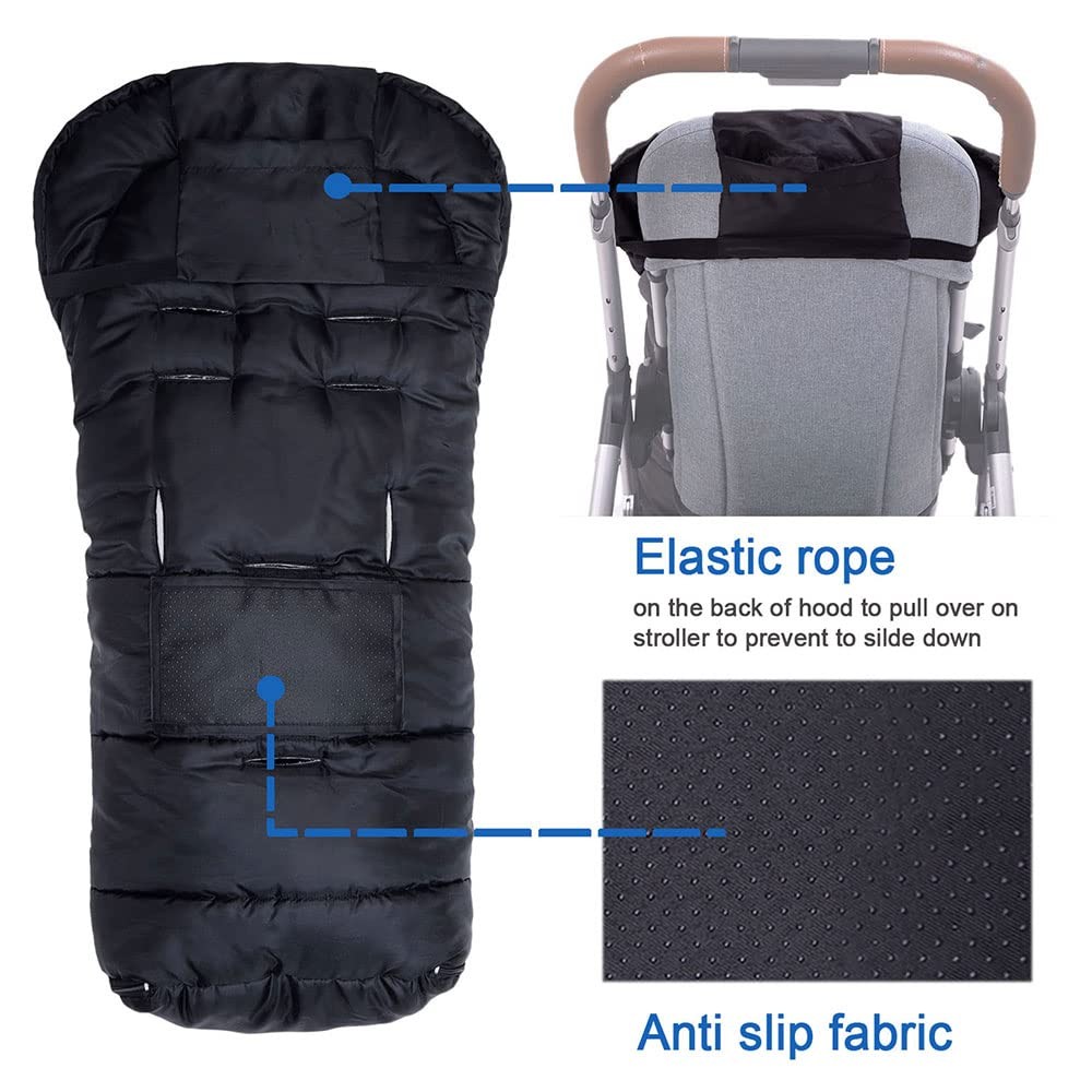 Weatherproof Footmuff Universal Sleeping Bag for Stroller, Comfortable Warm T...