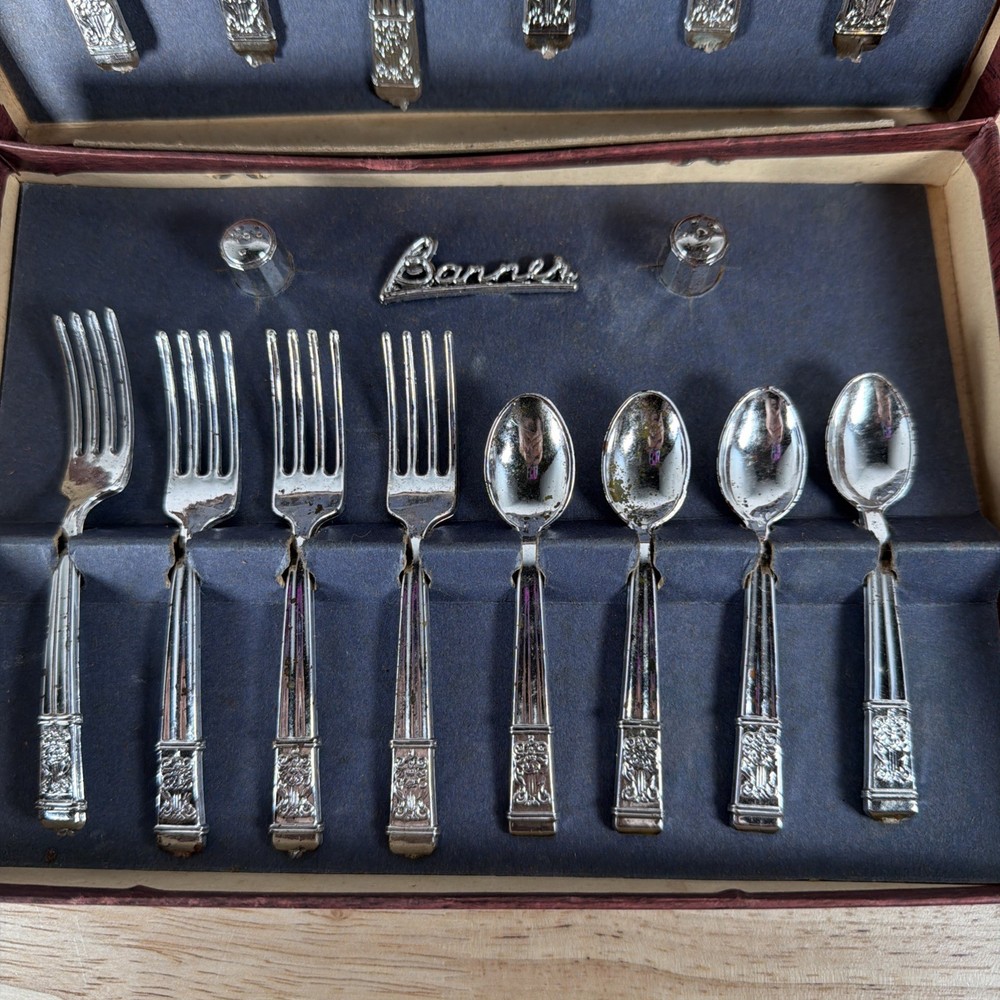 Banner Metaltone Junior Tableware SILVER COLOR Flatware Set Boxed Flatware