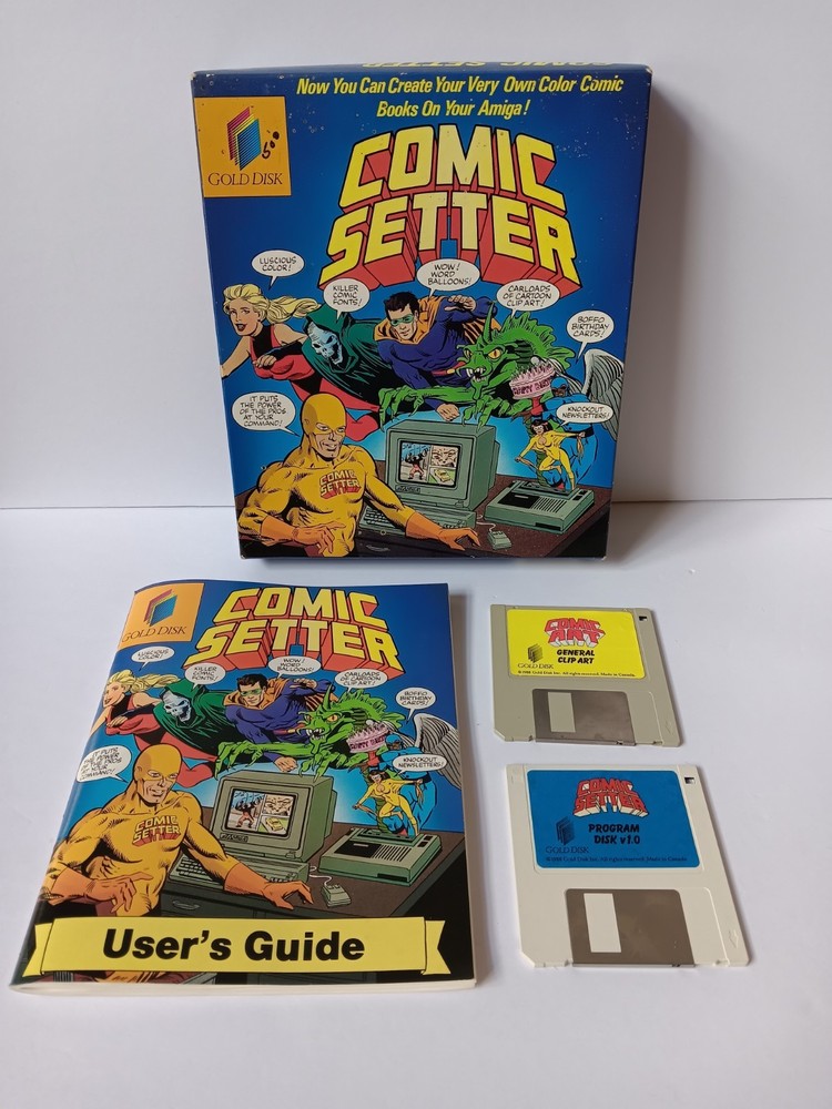 Amiga Comic Setter Computer Software Tested/Works Gold Disk Commodore