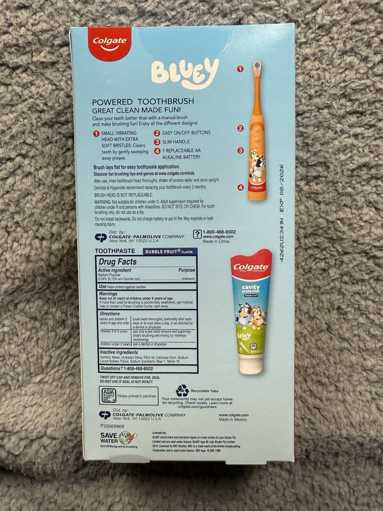Colgate Kids' Bluey Toothbrush & Toothpaste Gift Set