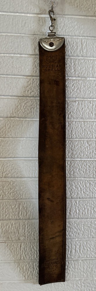 Russia Shell Leather Barber Strap