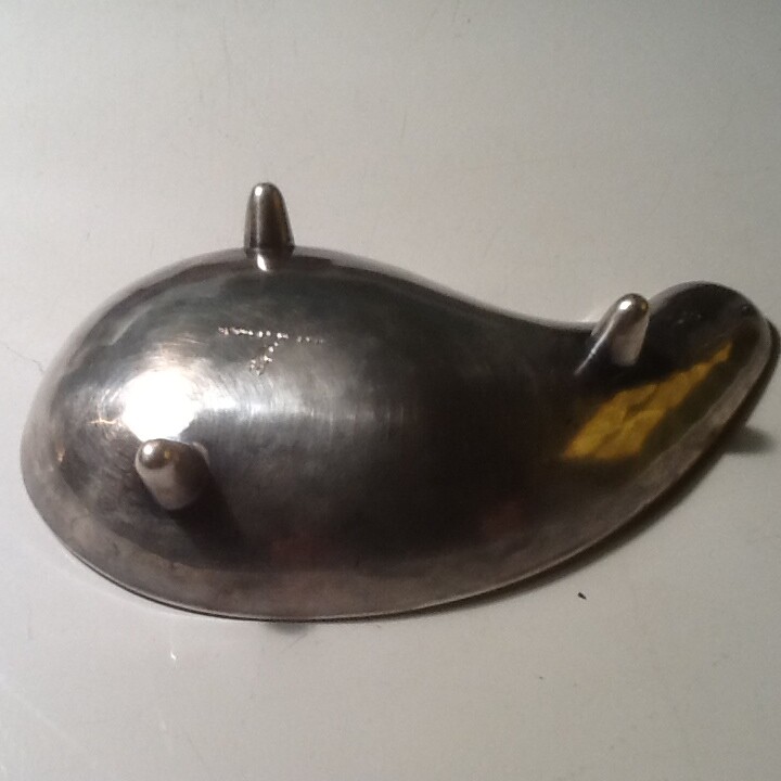 Hans Jensen, Denmark Danish Silver Plate Footed Bowl, 5 1/4" Flower Motif