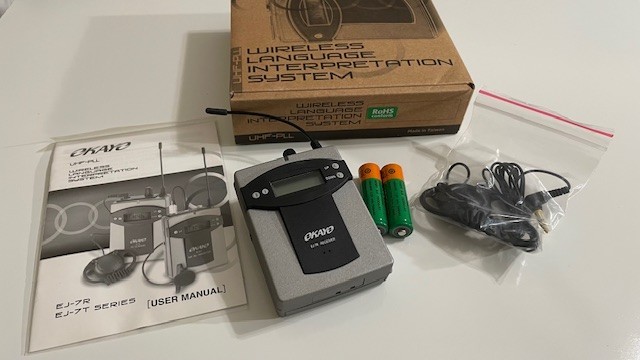 OKAYO Wireless Language Interpretation System EJ-7R Receiver – NEW