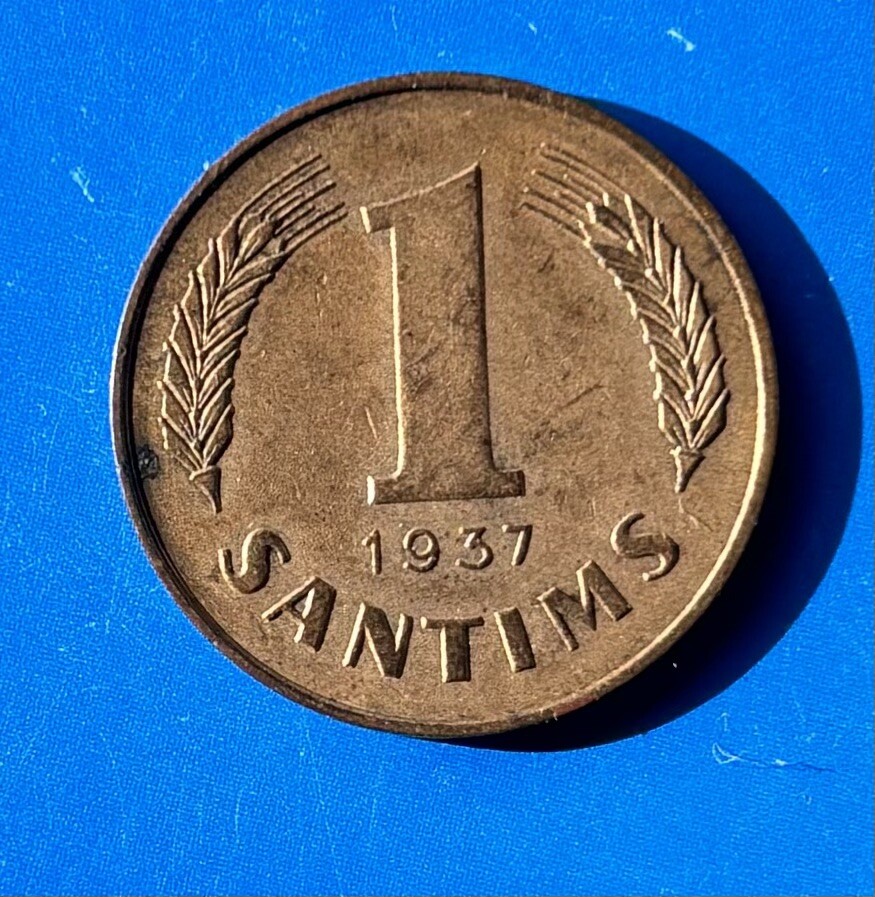 1937 Latvia Santims Ef. PLEASE READ POSTAGE DETAILS. 17