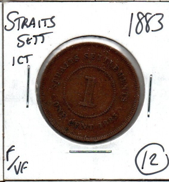 Straits Settlements One Cent 1883 Fine+