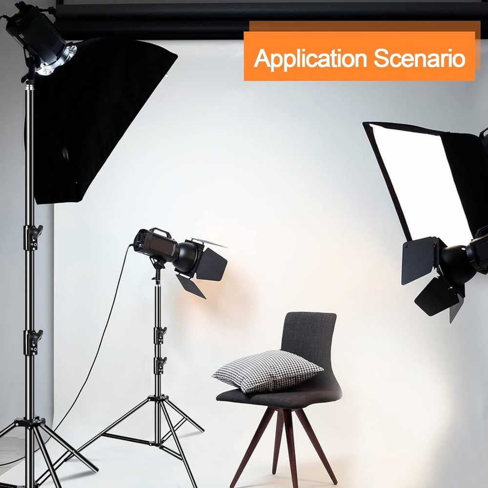 Spring Cushioned 2 Pack Light Stands - Safe & Reliable for Equipment Support