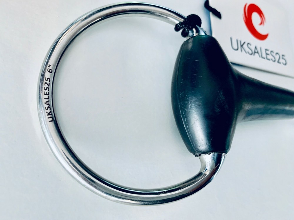 Eggbutt Single Jointed Snaffle Bit with Rubber & SS (UKSALES25® Horse Bits)