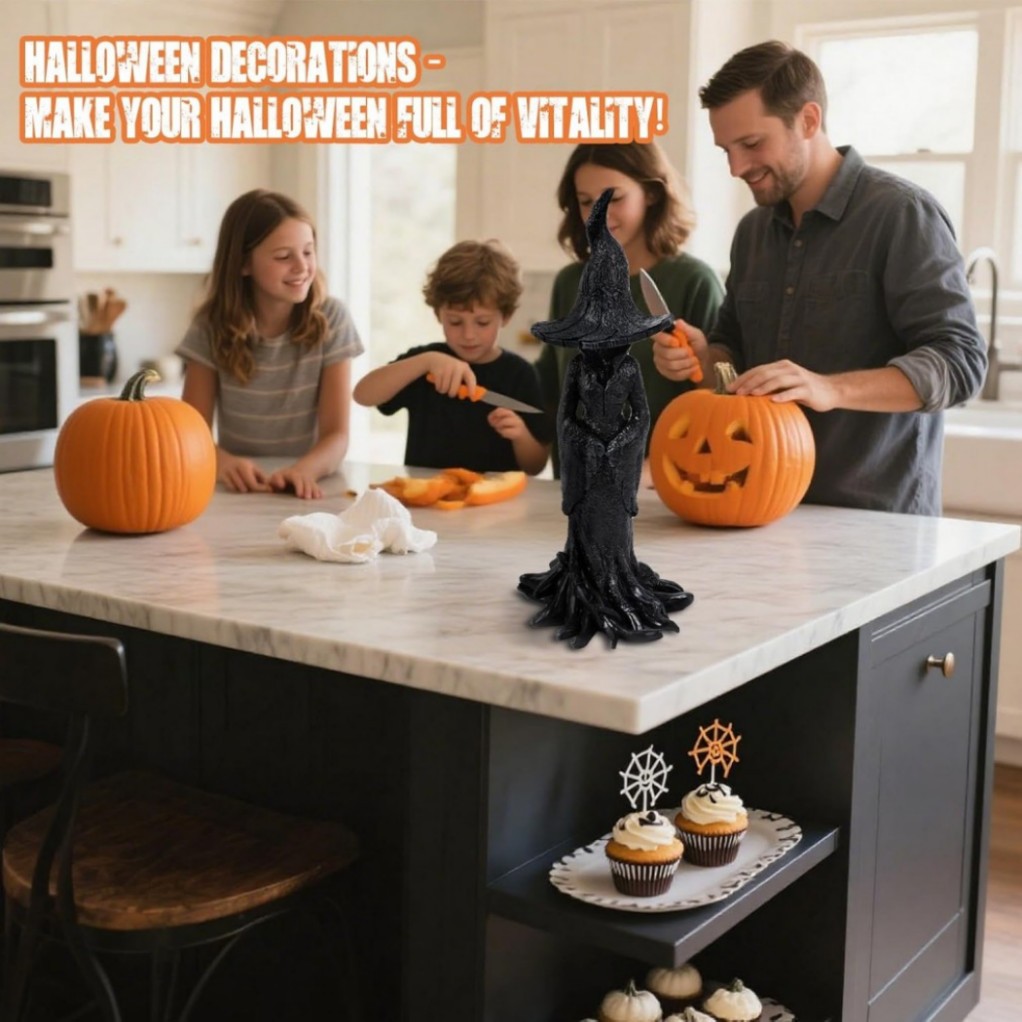 1 Pack Cracker Barrel Tree Witch Statue 2025 30 cm Halloween Decor - New in Box