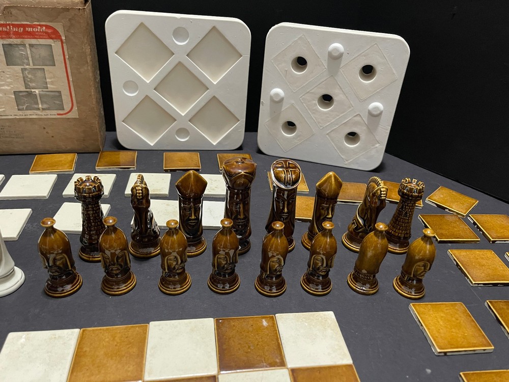 CHESS SET making kit - Ceramic tiles kit for making chess boards - Duncan Chess