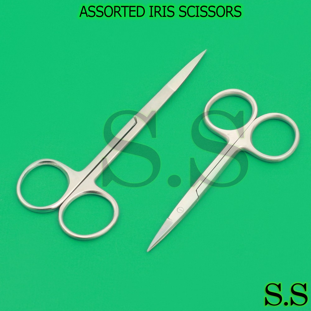 2 ASSORTED IRIS SCISSORS 3.5"+ 4.5" STRAIGHT